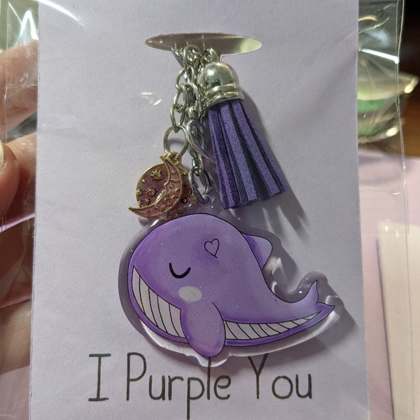 Purple Whale Keychain | I purple You | ARMY | Cosmos