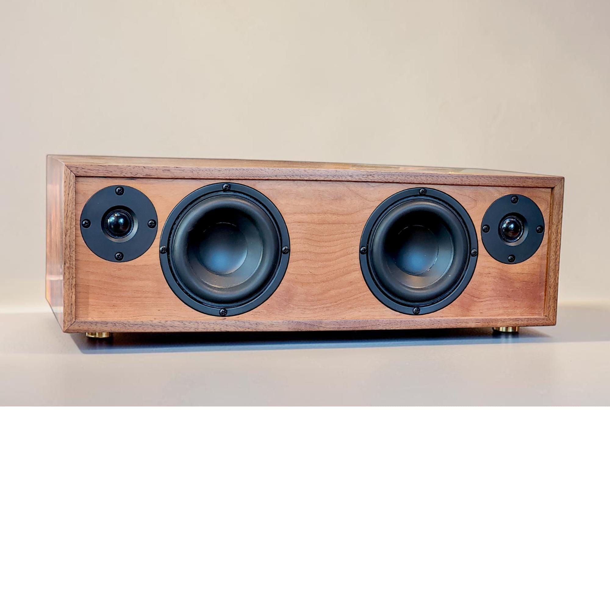 Handcrafted Wood Bluetooth Speaker – Walnut & Curly Cherry Hi-fi