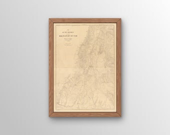 Vintage Geographic Utah Springs Map | Vintage Maps | Vintage International Maps Wall Art | Gift for travel lovers | National Geographic