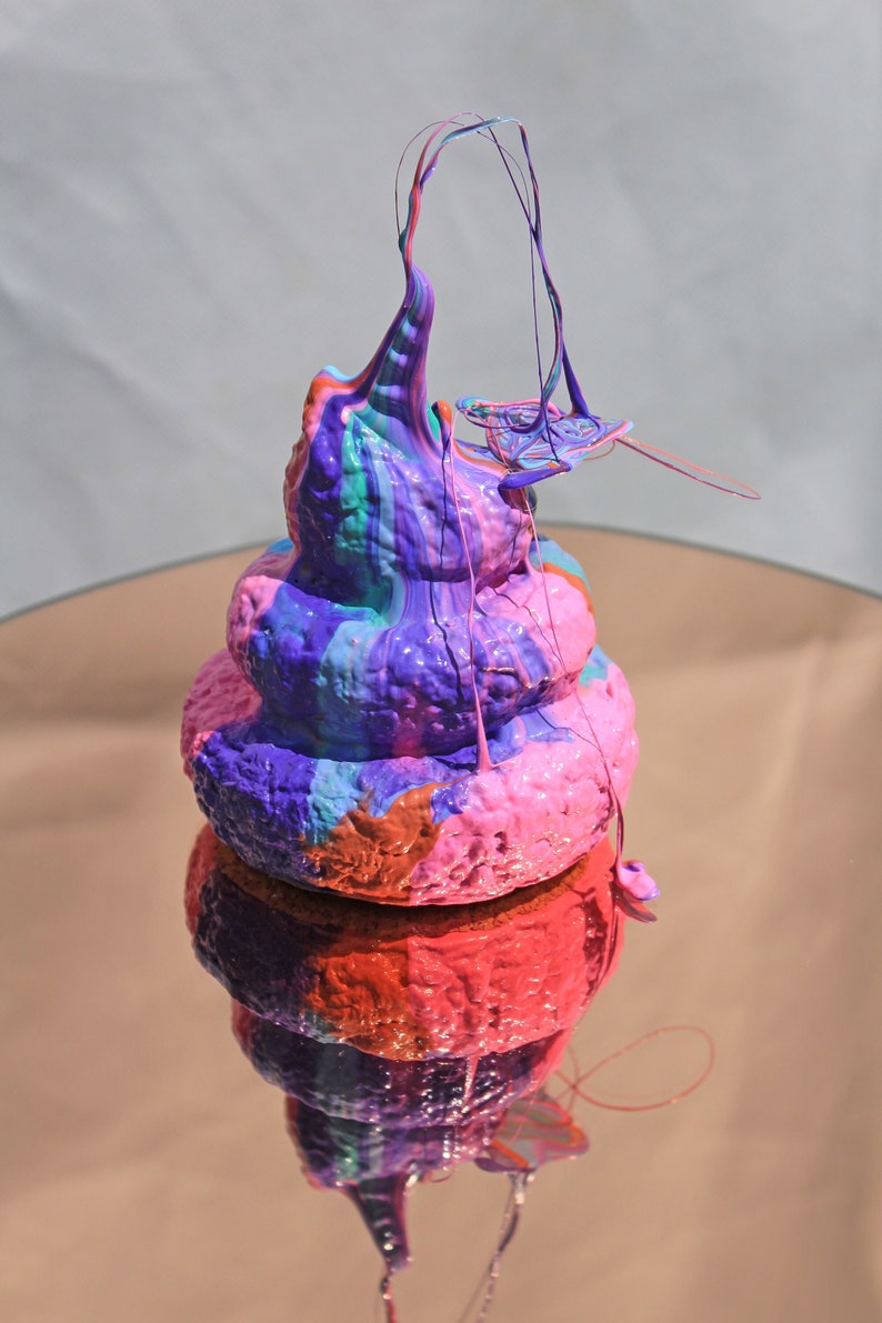 Funny Poop Sculpture Gift Sculpture for Tabletop Rainbow Etsy