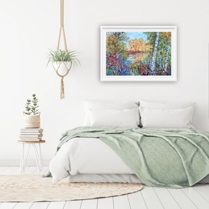 Forest Original Painting, Impressionist Watercolor Artwork, Large Nature Wall Art by Tanbelia image 8