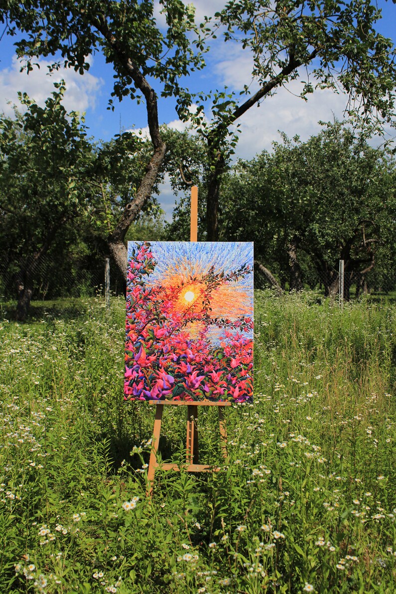 Bougainvillea Watercolor Painting Uluwatu Temple Original Etsy