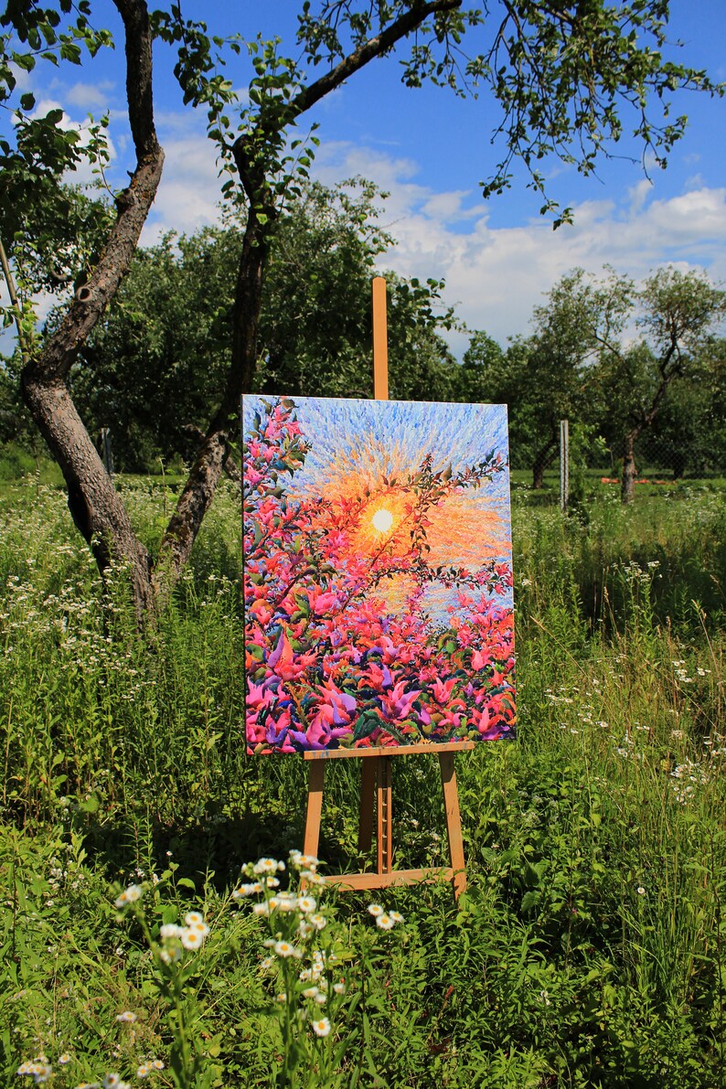 Bougainvillea Watercolor Painting Uluwatu Temple Original Etsy