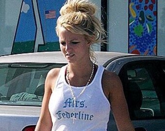 Mrs.Federline - Celebrity Inspired Tank Top. Funny Meme Y2K Graphic Tee