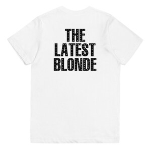 The Latest Blonde- Designer Inspired Baby Tee. Y2K Graphic T-Shirt