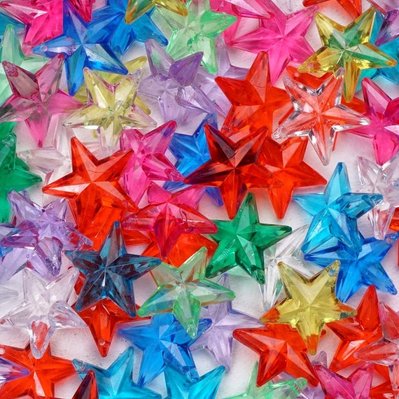 Acrylic Gems Plastic Stars Fake Gems 155 Pcs Fake Jewels Assorted Color  Plastic Gemstones for Kids Table Scatters Aquarium Jewels 