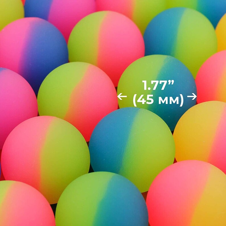 45 mm Icy Bounce Balls in Gift Box 5 Pcs Large Bouncy Balls for Kids Hi Bounce Balls Colorful Bouncing Balls for Party Favors image 2