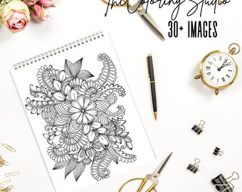 Hard Coloring Page Etsy