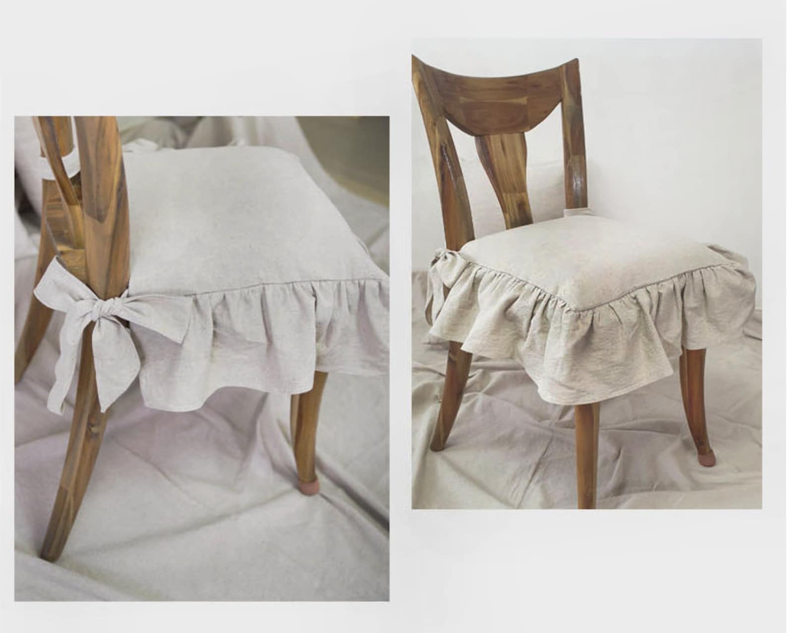 ruffled dining room chair slipcovers