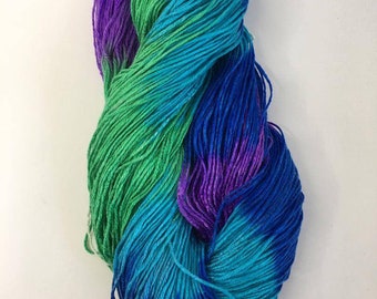 Peacock Colorway Acrylic Space-dyed Yarn