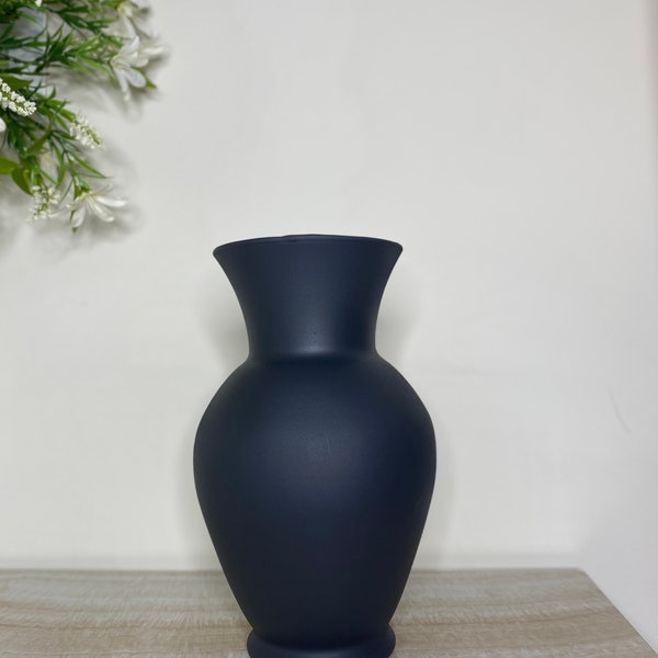 Black Matte Vase Etsy