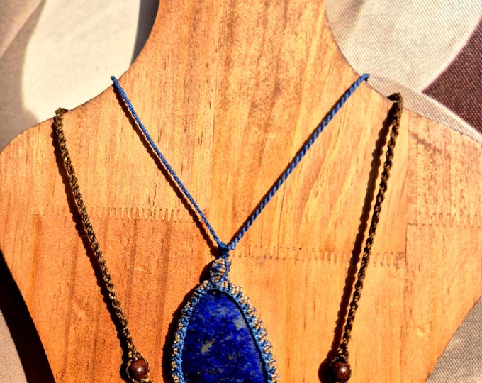 Handmade Lapis Pendant – Third Eye Activation Amulet for Intuition & Truth