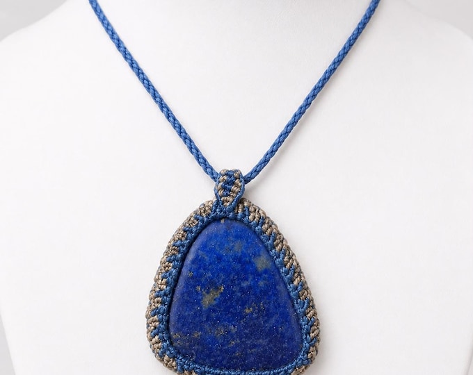 Handmade Lapis Pendant – Third Eye Activation Amulet for Intuition & Truth
