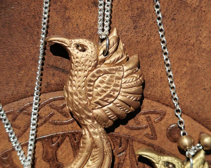 humming bird necklace hand made metallic resin bird silver chain pendant