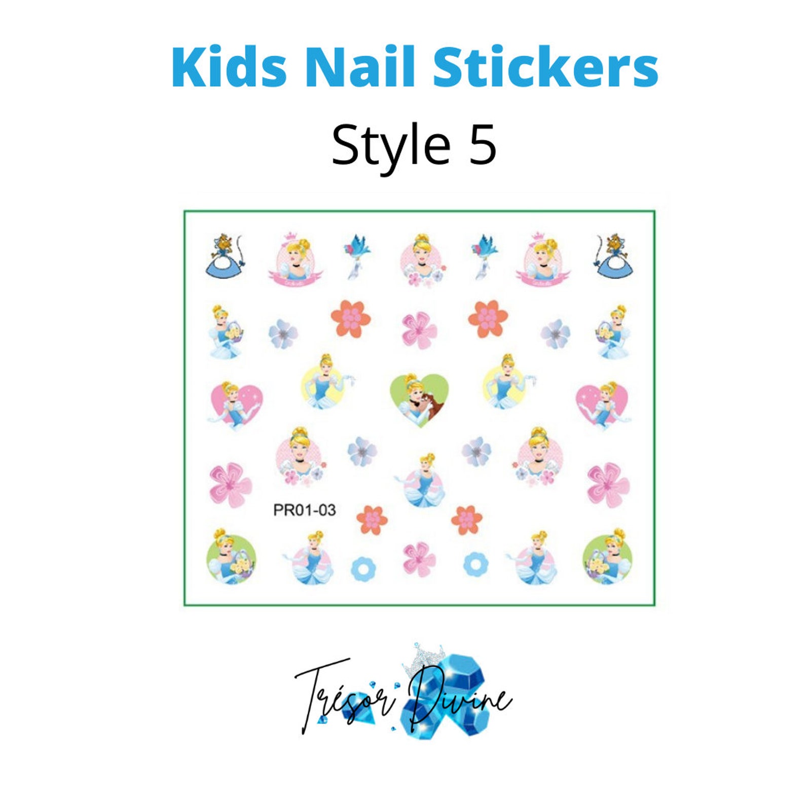 Kids Nail Stickers 7 | Etsy
