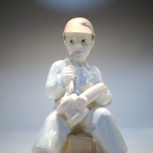 Vintage Coalport Saturday&#39;s Child trabalha duro por uma estatueta viva em caixa rara