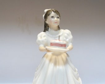 Vintage Royal Doulton beeldje verjaardag meisje HN 3423 beeldje zeldzaam