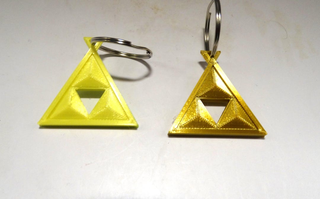 Legend of Zelda Triforce Keyring Choose Gold or Silver - Etsy