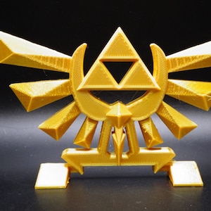 Legend of Zelda - 12 cm Gold Or Stone Triforce on stand