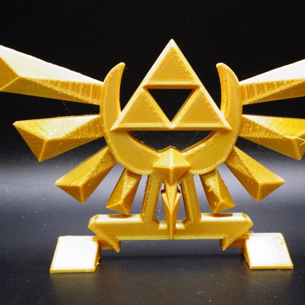 Legend of Zelda - 12 cm Gold Or Stone Triforce on stand