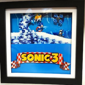 Sonic The Hedgehog 3d Shadow Box Sonic & Tails At Ice Cap Zone
