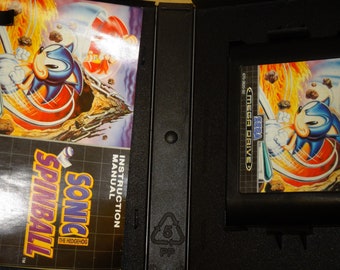 Lot De Jeux Sega Mega Drive PAL : Sonic 1 + Sonic Spinball - Testés, Bon état