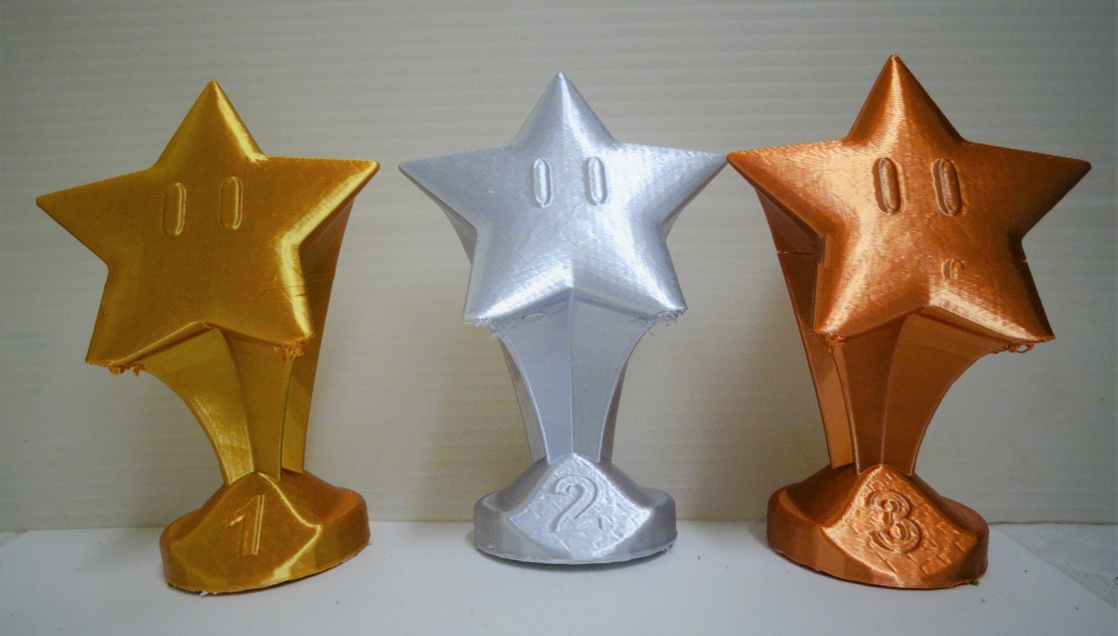 Mario Kart Gold Star Trophy Mario Tournament Choose Gold - Etsy