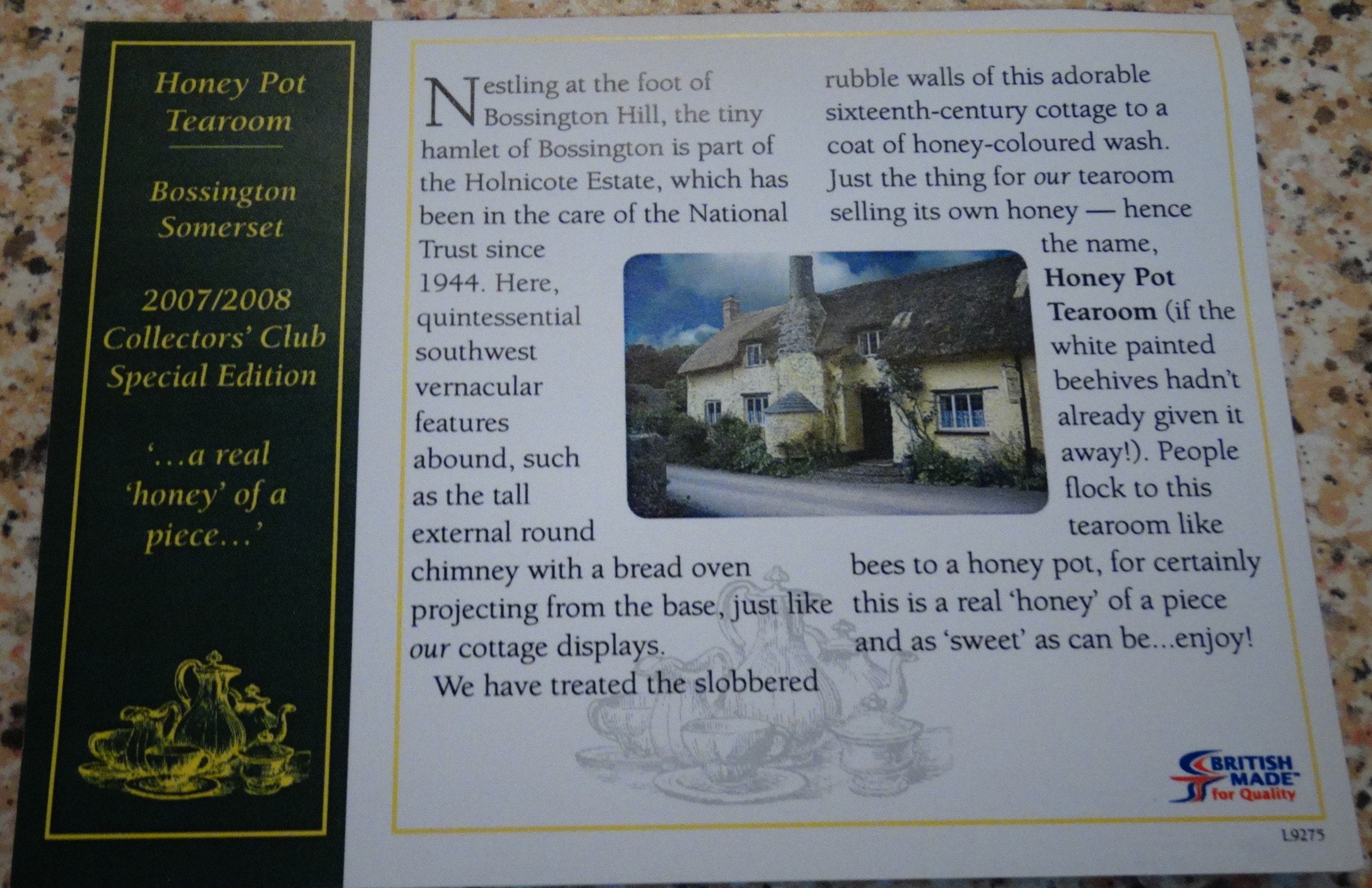 Vintage Lilliput Lane Boxed With Deeds Honey Pot Tearoom - Etsy