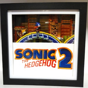 Sonic The Hedgehog 3d Shadow Box Sonic & Tails At Chemical Plant Zone