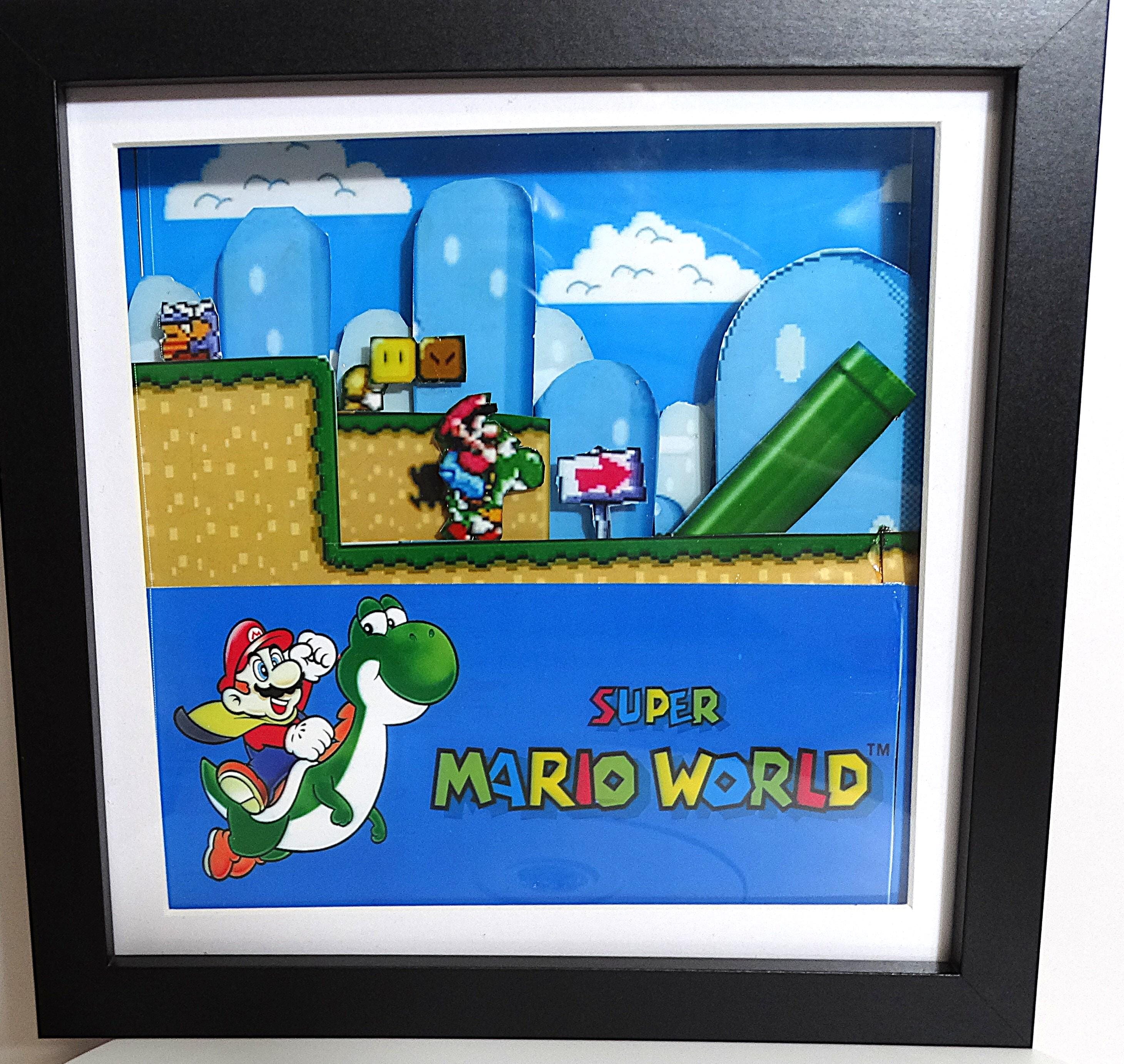 Super Mario World 3d Shadow Box Mario & Yoshi - Etsy 日本