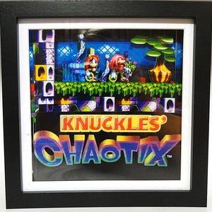 Sonic The Hedgehog 3d Shadow Box Mighty & Knuckles At Botanic Base