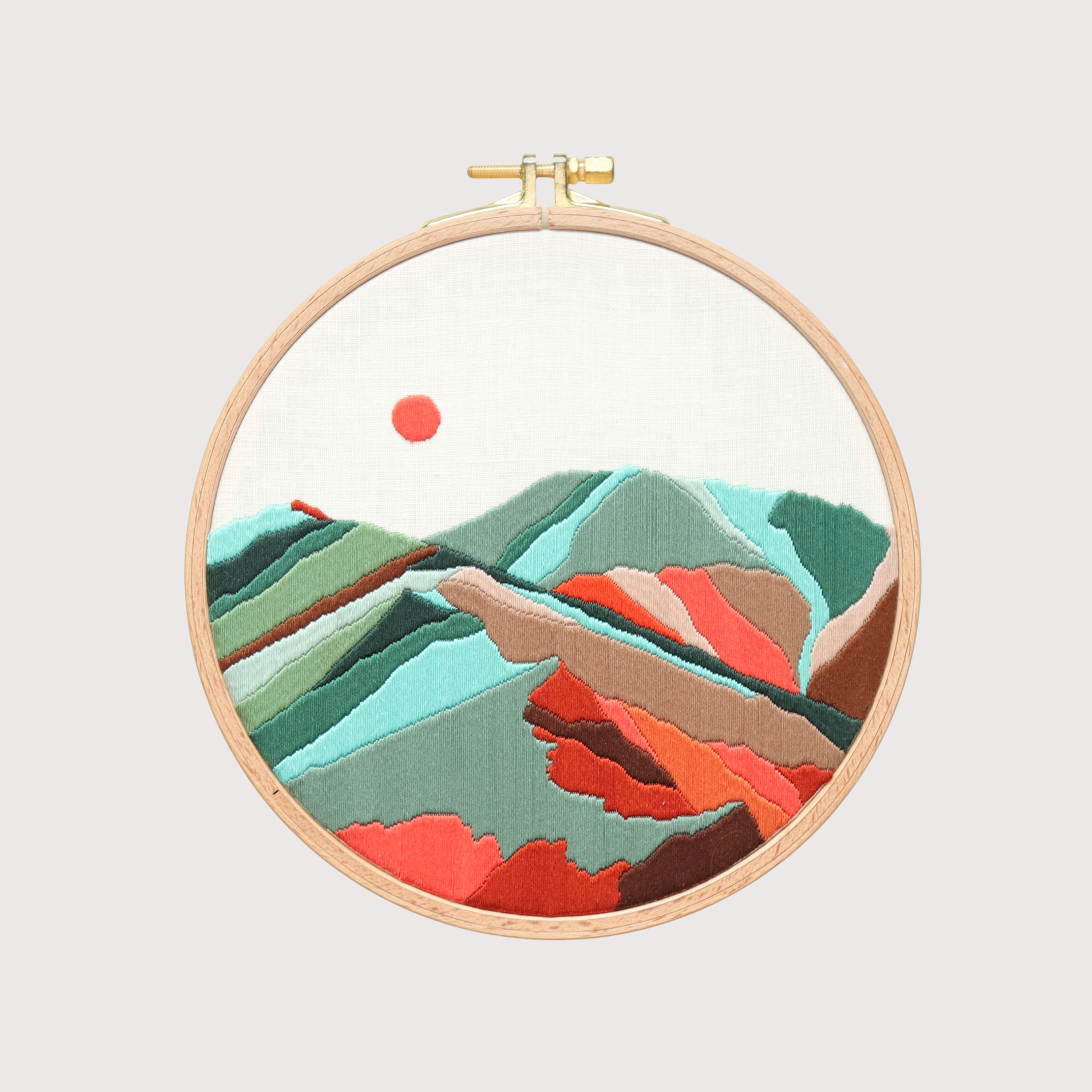 Mountain Ridge Pattern Mountain Ridge Embroidery Pattern PDF Guide Colourful Design All Satin ...