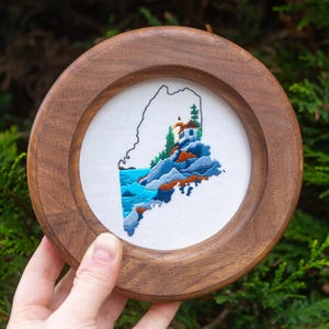 Acadia National Park Embroidery Pattern | PDF Digital Tutorial | Acadia Maine | Mountain Embroidery | National Park Hand Embroidery Pattern