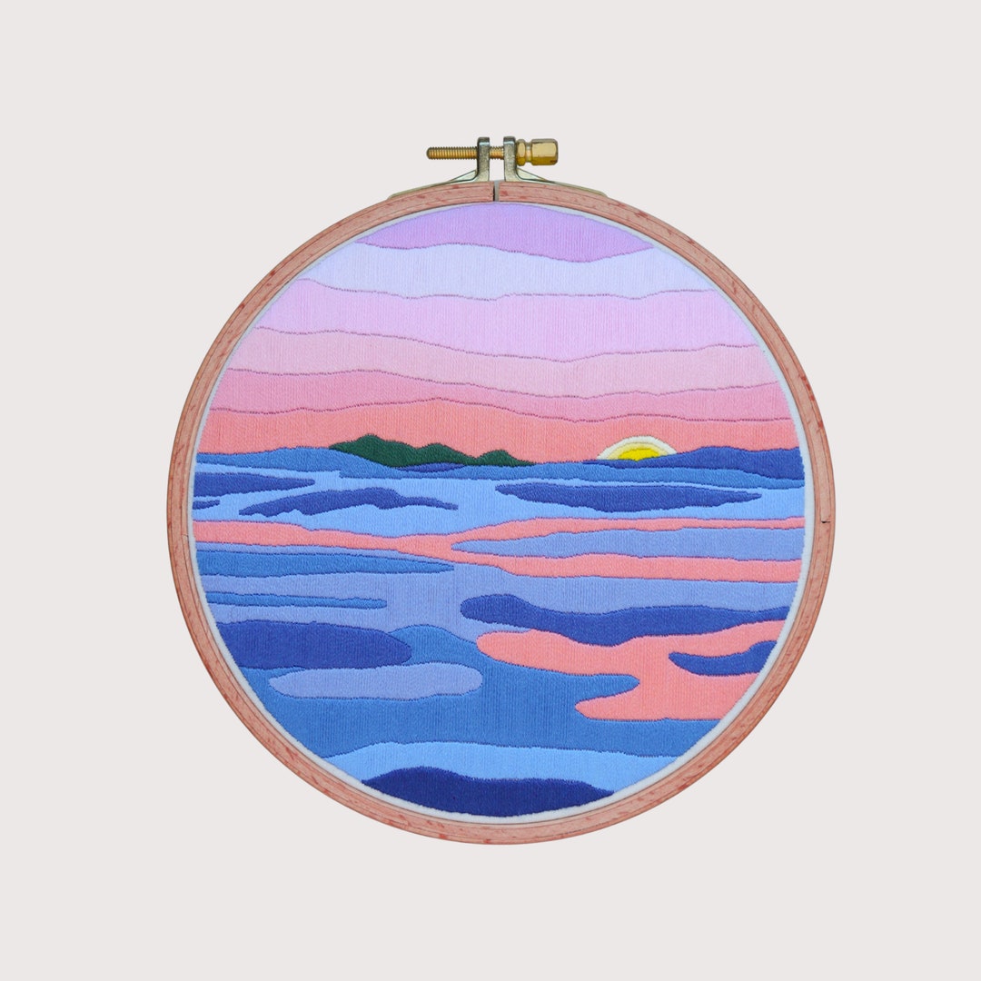 Sunset embroidery deals
