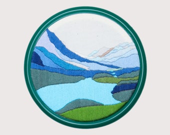 Schema per ricamo del lago Peyto: paesaggio canadese per principianti (PDF)