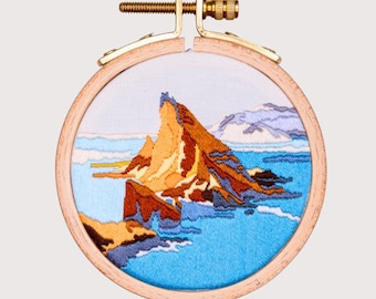 Schema di ricamo delle Isole Faroe: arte della montagna di Tindholmur (tutorial digitale in PDF)