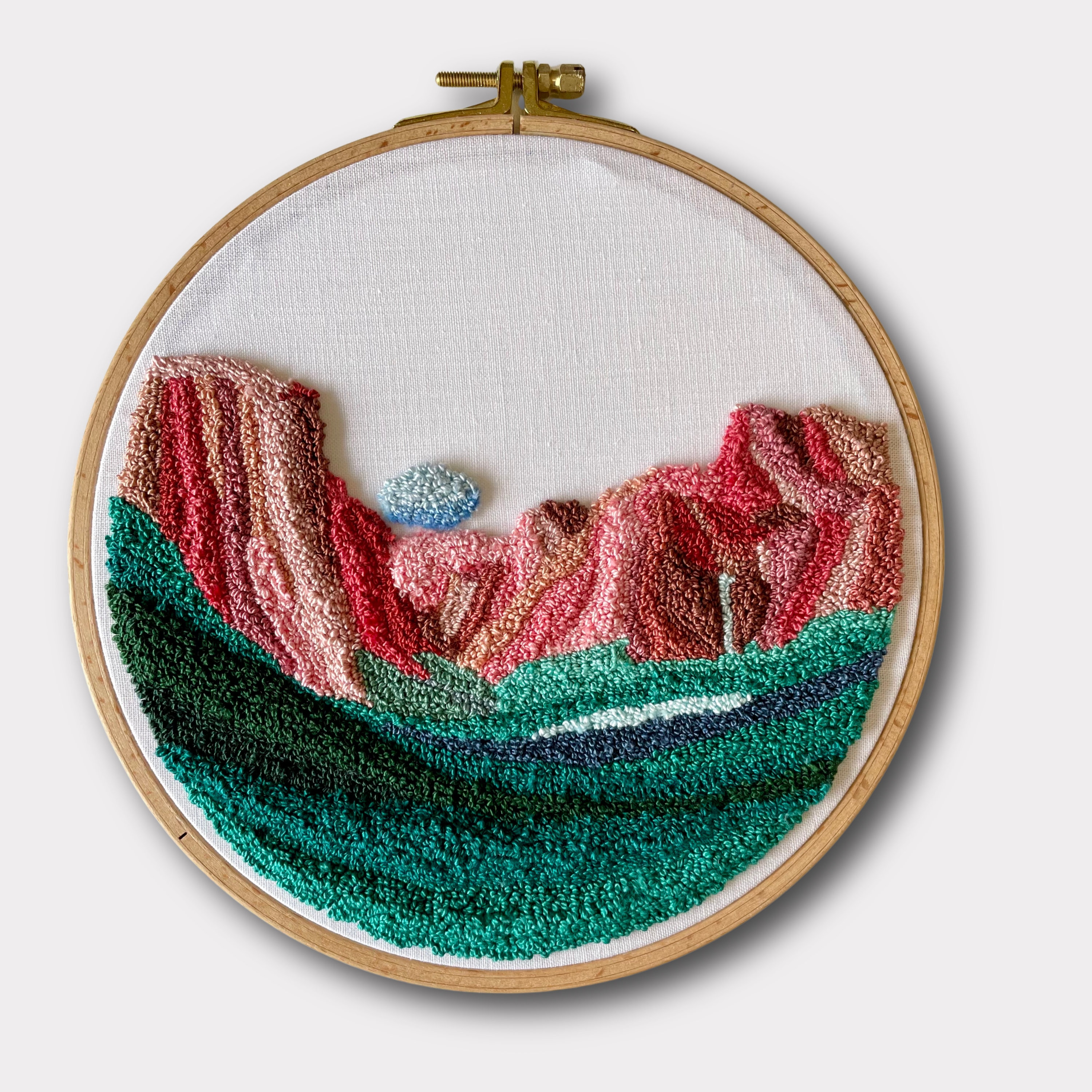 絵画 ［ 刺繍 ］ ペットの刺繍絵（L版 9x13cm) シルク糸 | iichi 日々の暮らしを