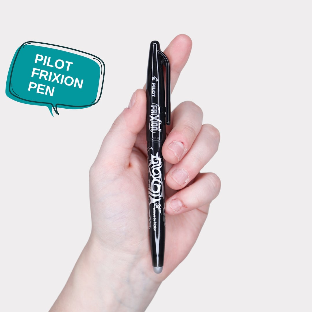 Pilot Frixion Pen Black Friction Pen Heat Erase Pen Etsy