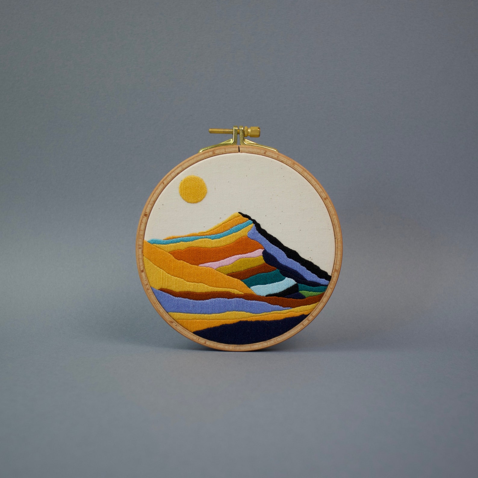 Modern sunset mountains embroidery nwcvq beginner friendly  etsy Modern sunset mountains embroidery nwcvq beginner friendly  etsy