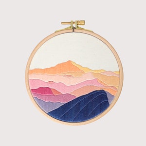 Mount Rainier Embroidery Pattern: Beginner Mountain Design (PDF Guide)