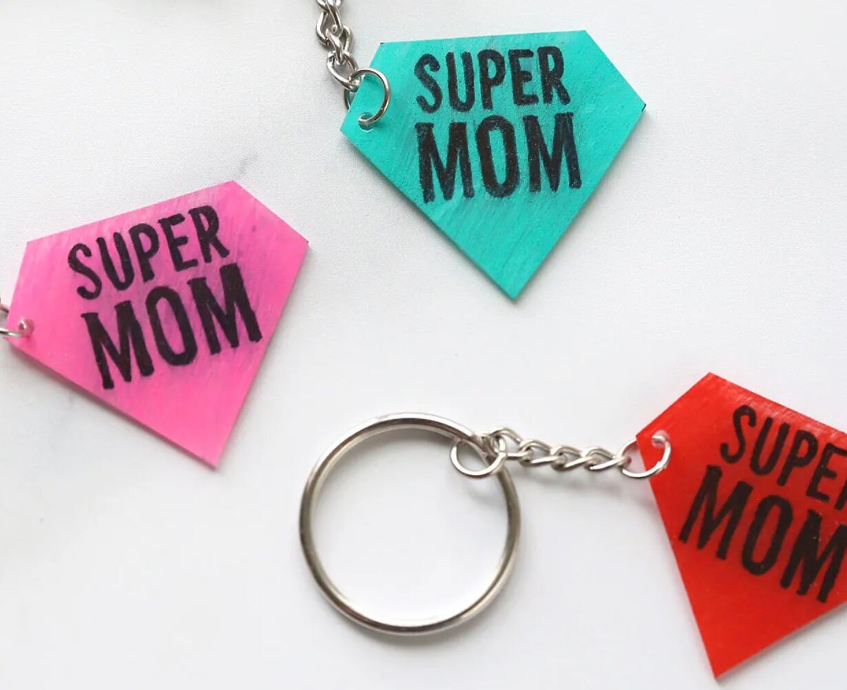 Shrink Plastic Mothers Day Keychain Ideas 156 Pcs Heat Shrink