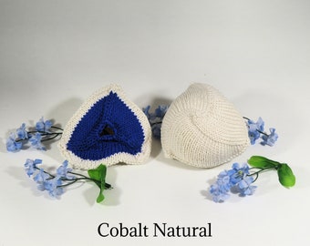 Knit Breast Prosthetic- Cobalt Blue