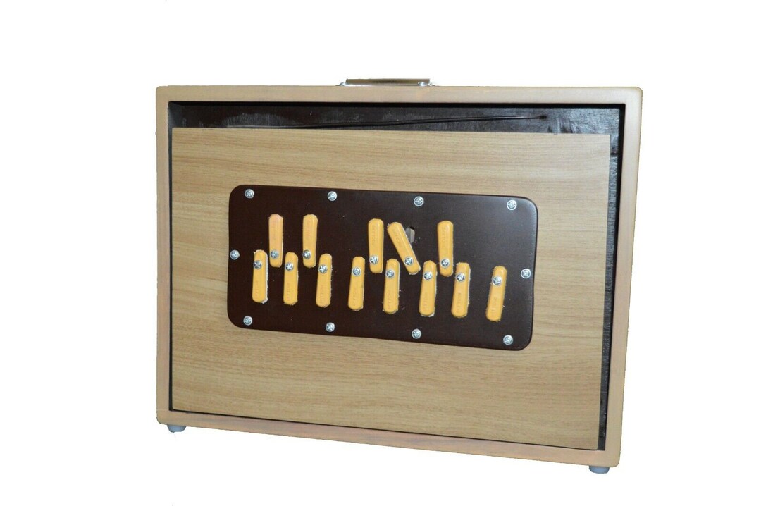 Shruti Box Pure Teak Wood Sur Peti With Form Bag, Natural Color ...