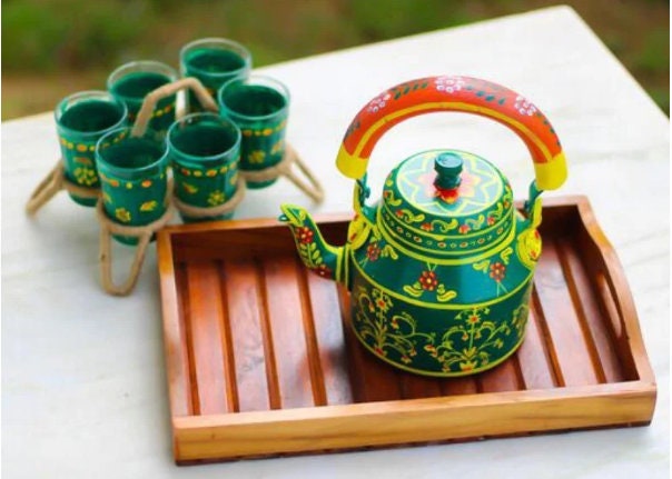 Chai ki Ketli 6 Cup Desi Tea Kettle Pot Aluminium Handle perfect gift to  Friends
