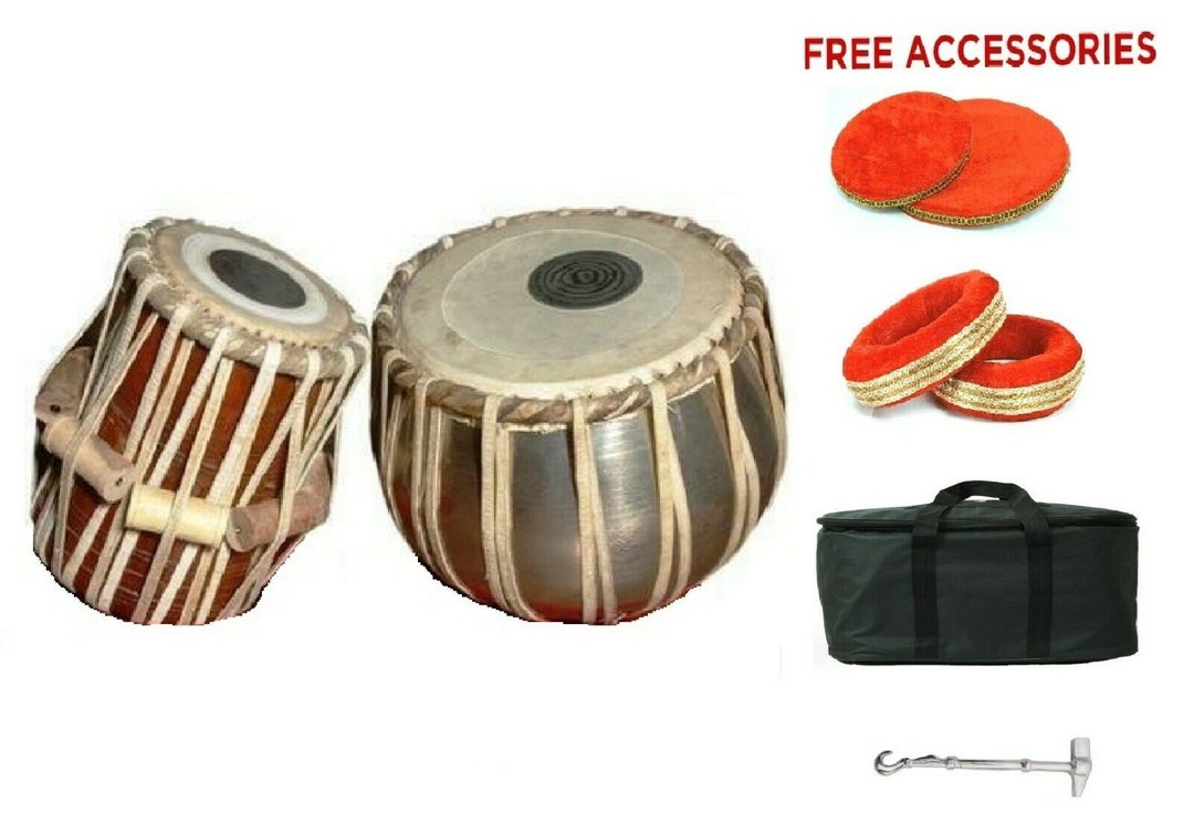 Student Tabla Drum Set, Basic Tabla Set, Steel Bayan, Dayan With Book