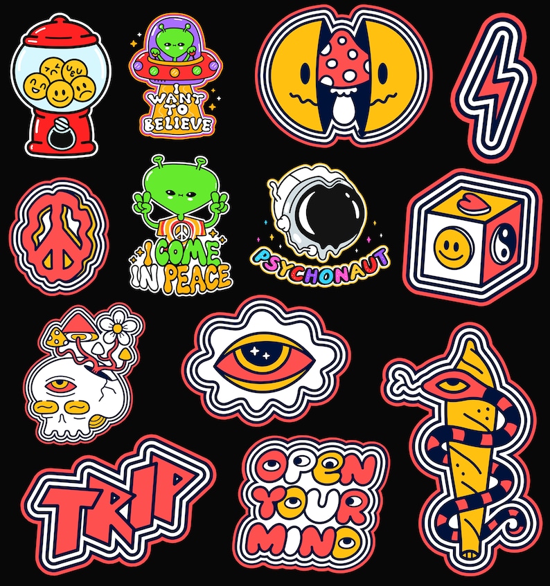 Tripping Memoji Out Sticker Bundle Designs Digital Design - Etsy