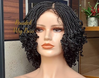 Latest Short Curly Braided Bob Wig, Braided Wig, Full Lace Wig, Lace Front  Wig, Frontal Wig, Bob Wig, Braid Wig, Box Braid Wig, Bob Braidwig -   Singapore