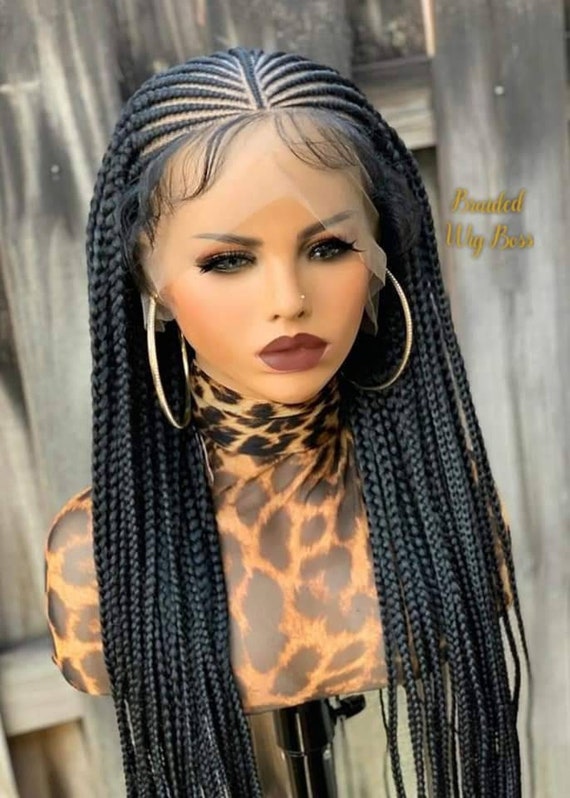 Cornrow Braided Wig, Braided Wigs, Box Braided Wigs, Cornrow Braid Wig,  Lace Wigs, Frontal Wigs, Braided wigs for black women