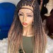 Latest Ombre Full Lace Knotless Braided Wig for Black Women 100% Handmade bleached knots braided lace front wigs for black women braid wig