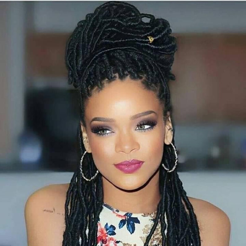 Goddess Locs Braided Wig Faux Locs Full Lace Wig Lace Front Etsy